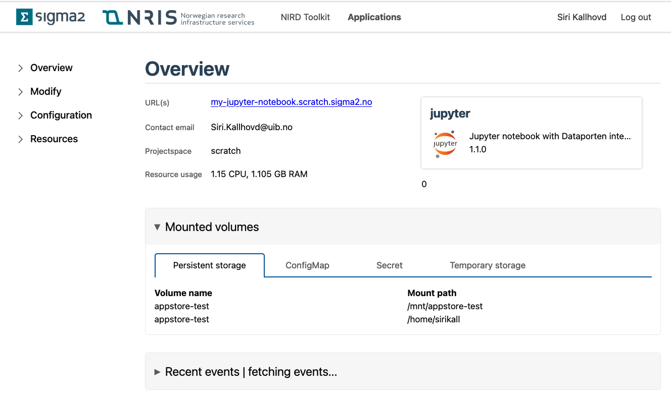 Jupyter application overview