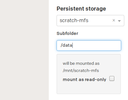 Persistent storage